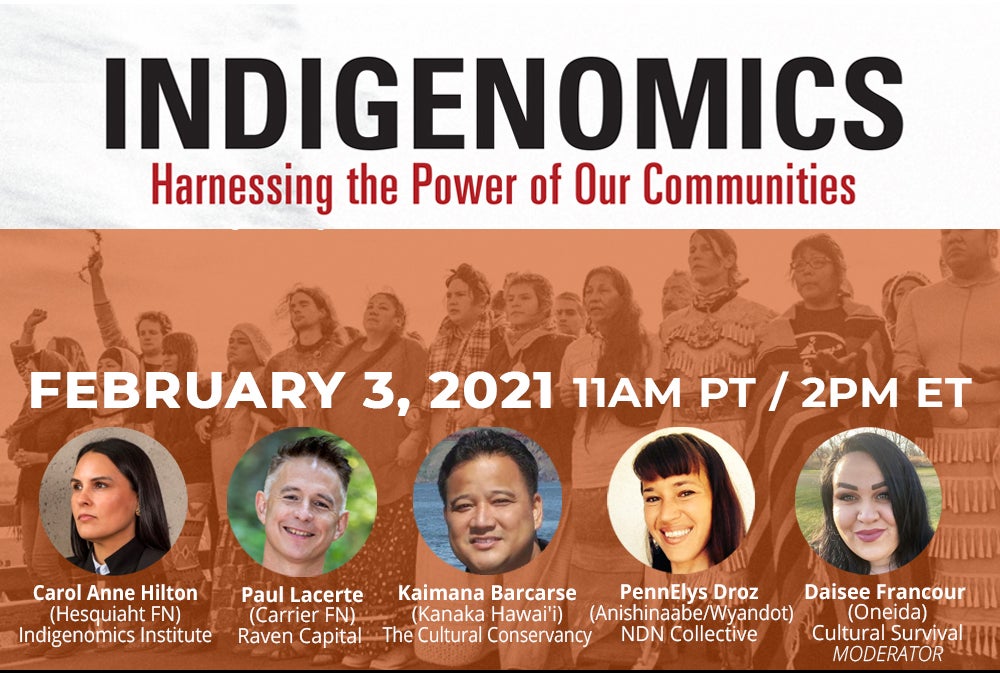 Indigenomics Harnessing the Power of Our Communities Webinar